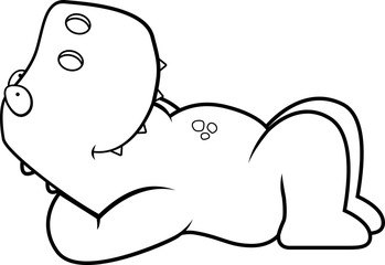 Cartoon T Rex Resting