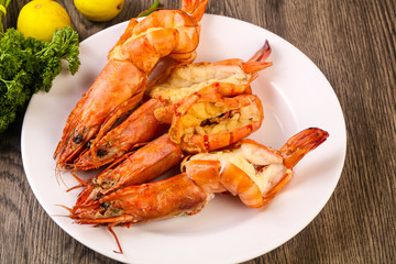 Grilled tiger prawn