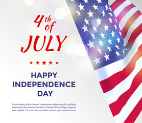 Independence day of USA 4 july, vector background