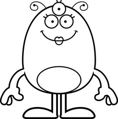 Cartoon Alien Smiling