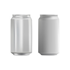 Set mock up template aluminum can for design of beverages