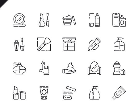 Simple Set Cosmetics Line Icons for Website and Mobile Apps.