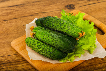 Green cucumbers