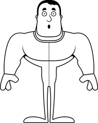 Cartoon Surprised Man In Pajamas