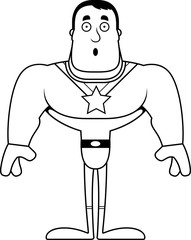 Cartoon Surprised Superhero