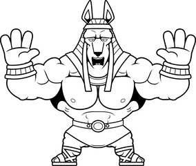 Cartoon Anubis Scared