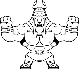 Cartoon Anubis Angry