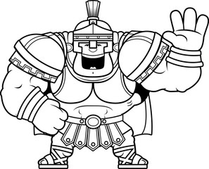 Cartoon Centurion Waving