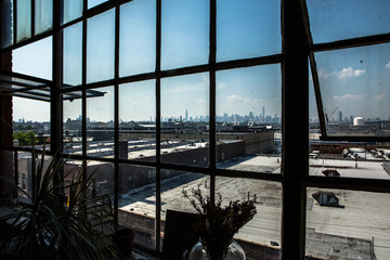 Skyline view from apartment in Bushwick