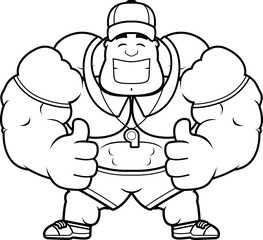 Cartoon Coach Thumbs Up