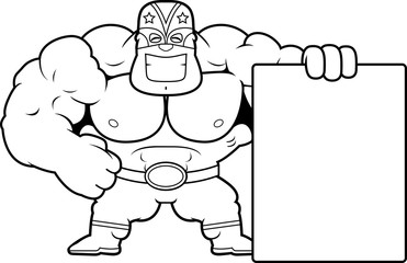 Cartoon Luchador Sign