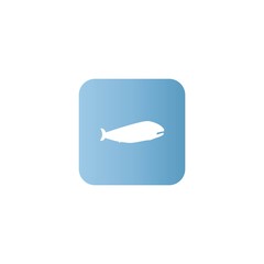 Whale icon. flat design