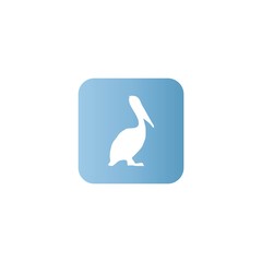 Pelican icon. flat design