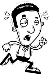 Exhausted Cartoon Black Groom