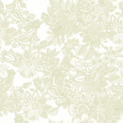 Seamless pattern with floral ornament