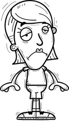 Sad Cartoon Woman