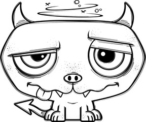 Drunk Little Cartoon Devil