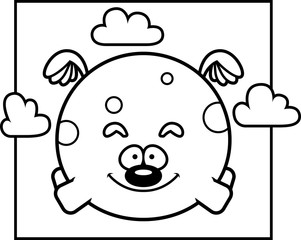 Cartoon Dog in the Sky
