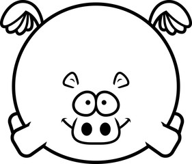 Flying Cartoon Hippo