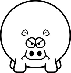Angry Cartoon Hippo