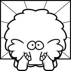 Happy Cartoon Woolly Mammoth