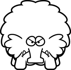 Angry Cartoon Woolly Mammoth