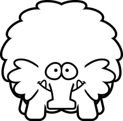 Happy Cartoon Woolly Mammoth