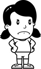 Cartoon Girl Angry