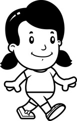 Cartoon Girl Walking