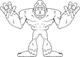 Cartoon Sasquatch Surrender