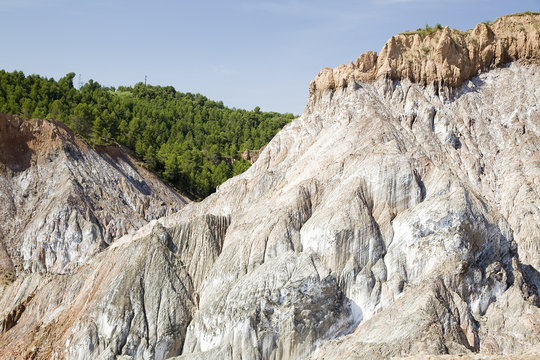 Cardona salt mine, Catalonia, Spain.