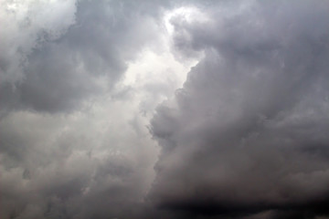 cloudy gray sky before the storm
