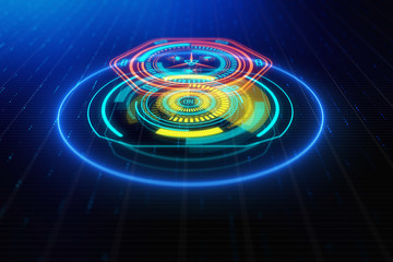 Future, innovation and hologram concept