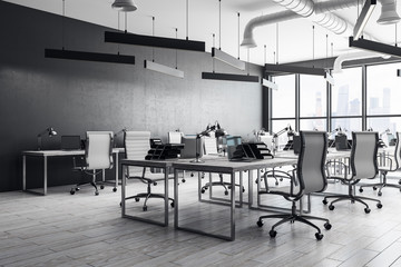 Modern coworking office interior
