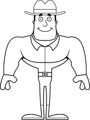 Cartoon Smiling Cowboy