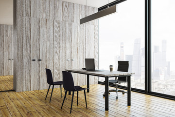 Modern office interior with copy space