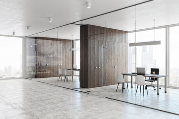 Contemporary glass hallway