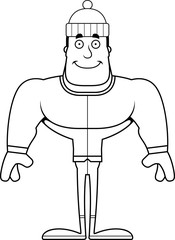 Cartoon Smiling Winter Man