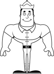 Cartoon Smiling Xmas Elf