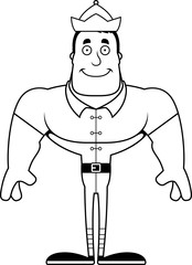 Cartoon Smiling Xmas Elf