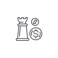 Financial strategy linear icon concept. Financial strategy line vector sign, symbol, illustration.