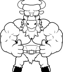 Cartoon Minotaur Thumbs Up