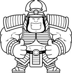 Cartoon Samurai Thumbs Up