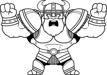 Cartoon Viking Angry