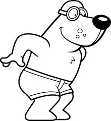 Cartoon Bear Diving