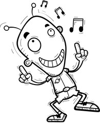 Cartoon Alien Man Dancing