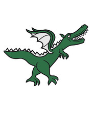 laufen gehen groß comic cartoon lustig clipart fliegen flügel wyvern lindwurm mystisch fantasy Drache böse