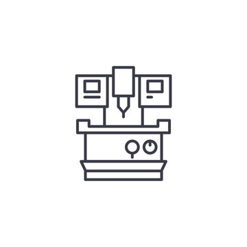 Industrial Machine Tool linear icon concept. Industrial Machine Tool line vector sign, symbol, illustration.
