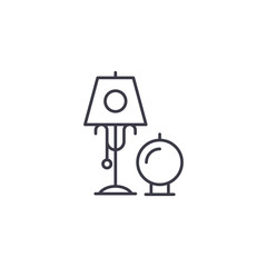 Lamps linear icon concept. Lamps line vector sign, symbol, illustration.
