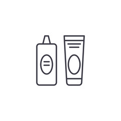 Lotions linear icon concept. Lotions line vector sign, symbol, illustration.